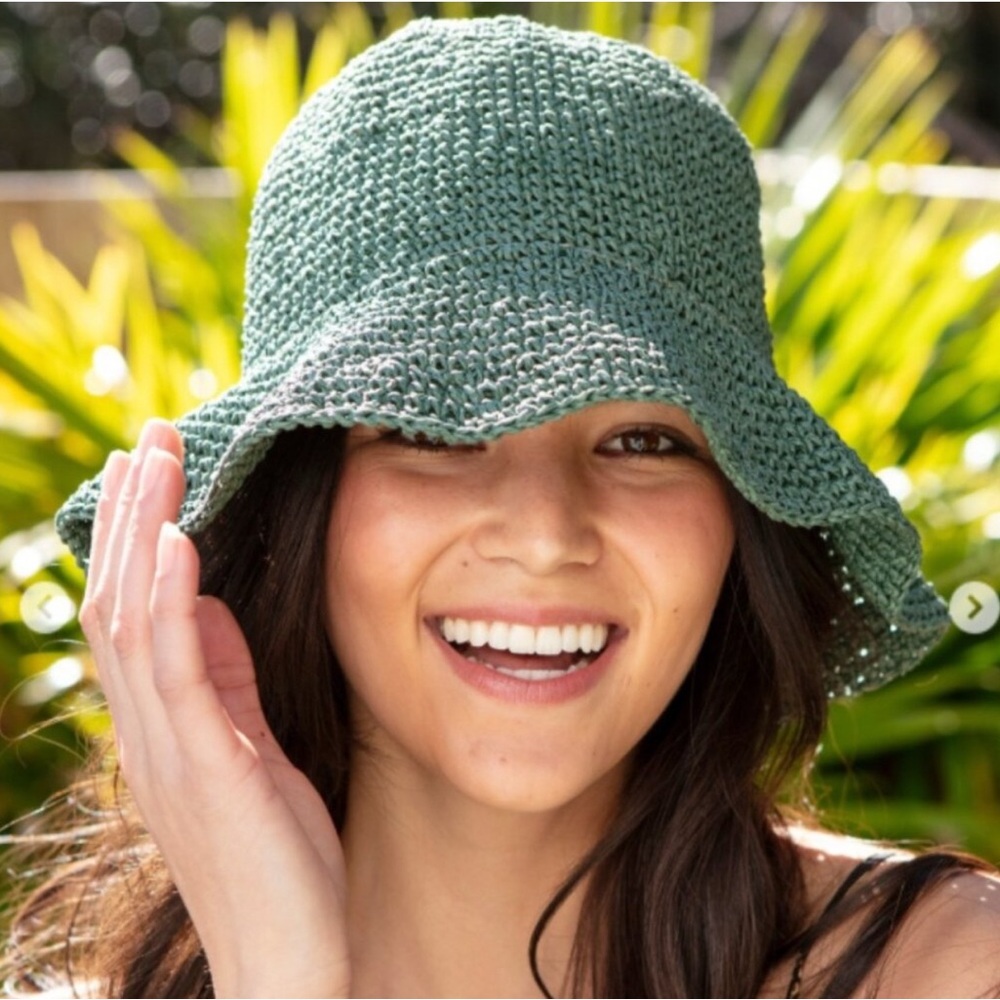 Green Crochet Sun Hat